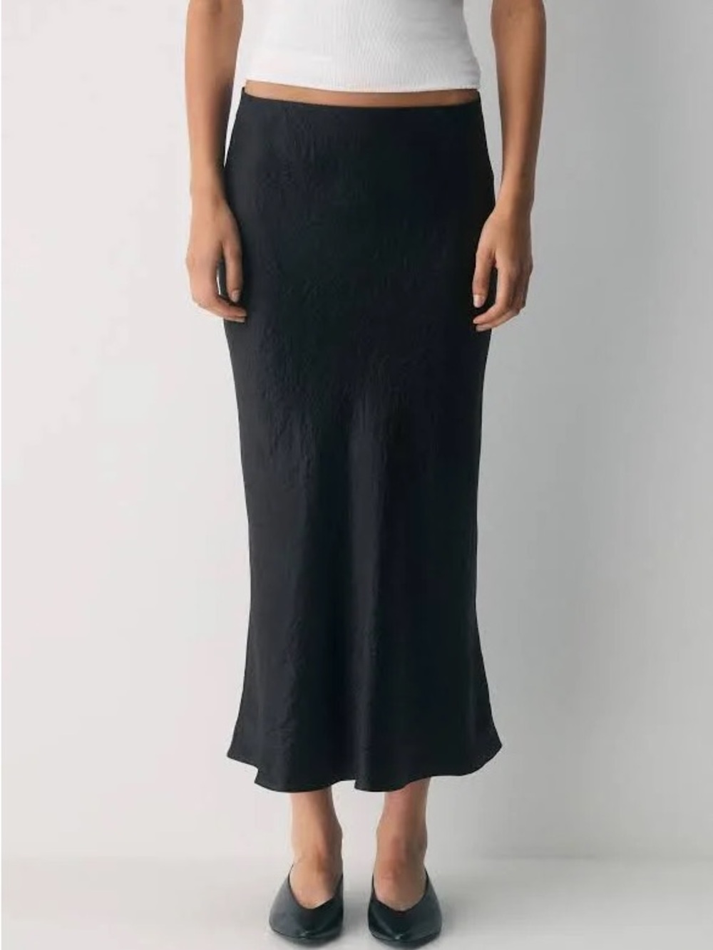 Aritzia Black Maxi Slip Skirt